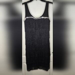 Spirit Halloween Women's Black Flapper Girl Dress Costume Party Cosplay